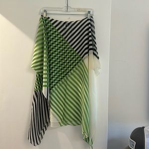 Talbots 100% silk scarf poncho. Green and black. Size L/XL.